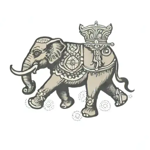 Circus Elephant Adorned