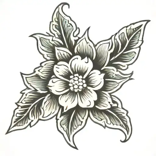 Floral Tooled Leather Tattoo Band