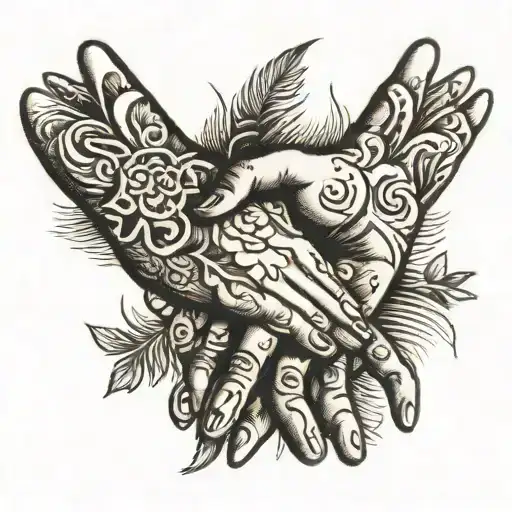 Two Hands Reaching Out To Each Other