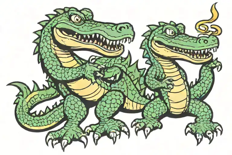 Animated Gator Dancing
