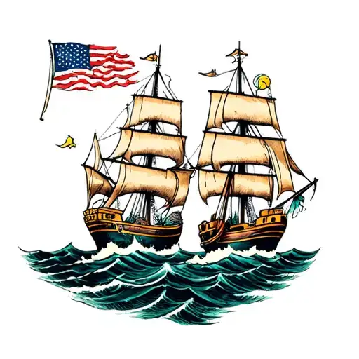 Two Ships Passing By