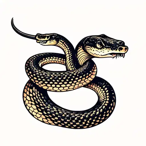 Snake In The Shape Of The Brisbane River Flowing