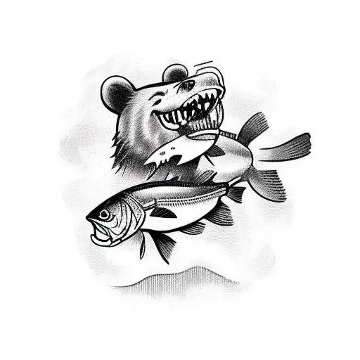 Bear Catching Fish