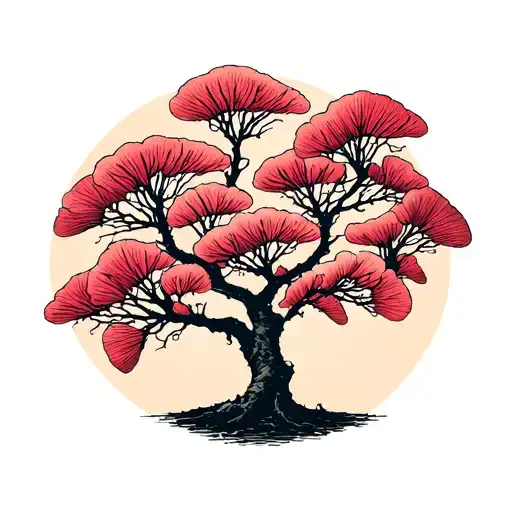 Ginkgo Biloba Tree Silhouette