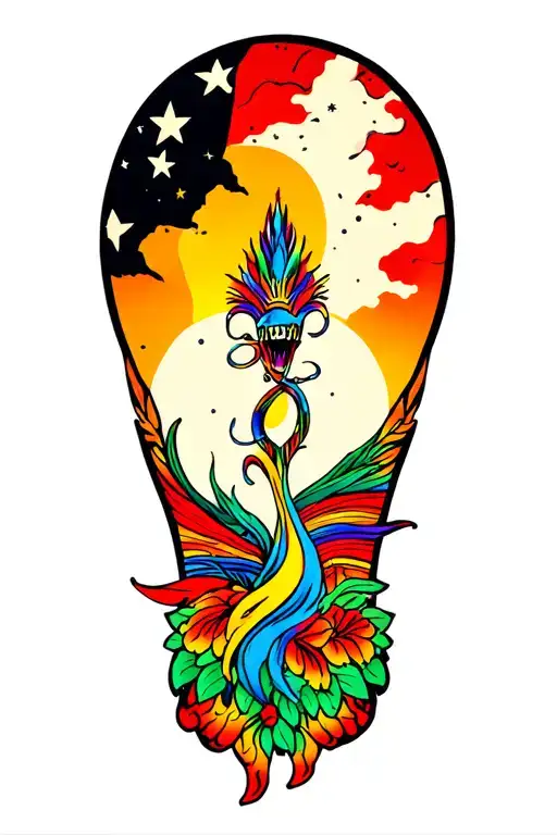 Colorful Trippy Design Full Leg Sleeve