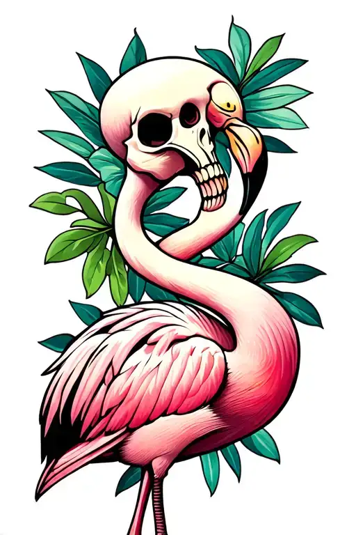 Flamingo Skeleton Looking