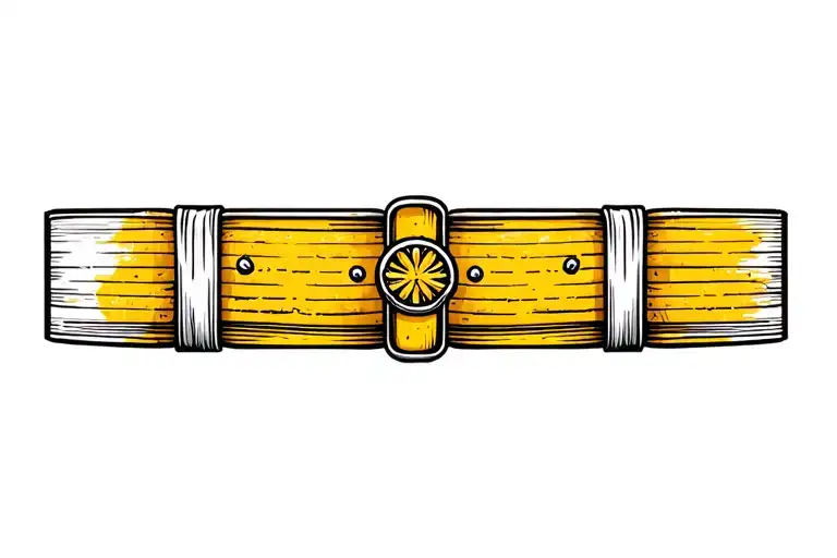 Luta Belt Yellow And White Book Head
