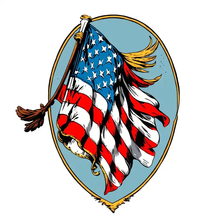 American Flag Waving