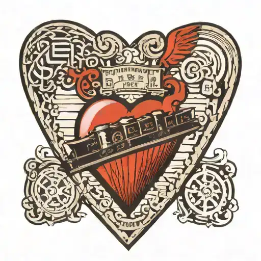 Rail Roads Spelled Inside Of A Heart