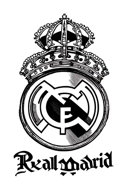 Tattoo For The Fan Real Madrid On The Hand With The King