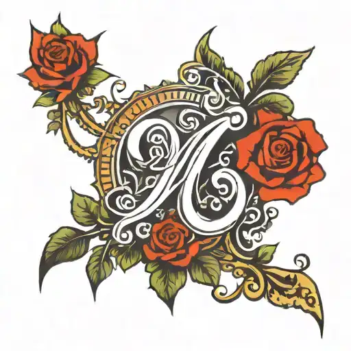 Fusion Between Initials Gj Linear Design For A Couple In Love