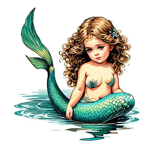 Baby Mermaid Sitting