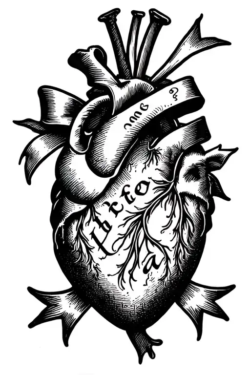 Heart Tied With A Ribbon With The Inscription Ira