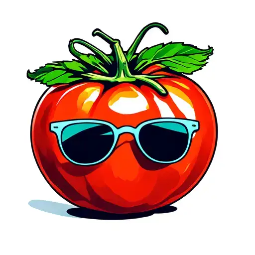 Tomato Wearing Sunglasses
