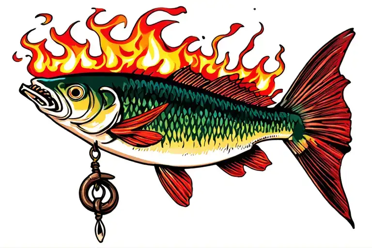 Burning Fishing Panga