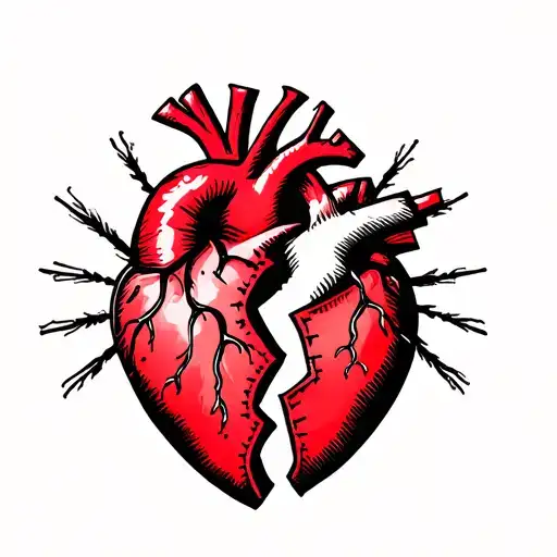 Broken Heart Stitched Together