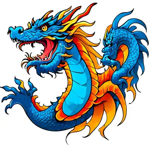 Blue Dragon Forearm Tattoo 2009