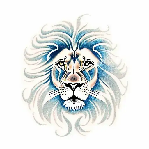 Male Lion With Sunrise