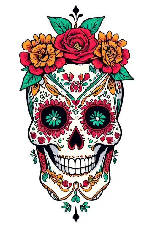Proud To Be Mexican Sugar Skull Surrounded