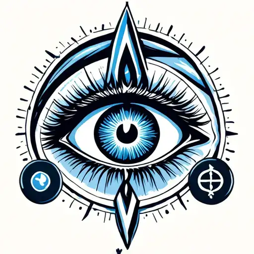 Eye Of Horus Inside A Cancer Zodiac Sign