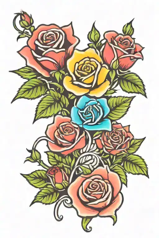 Rainbow Bar And Stem Rose