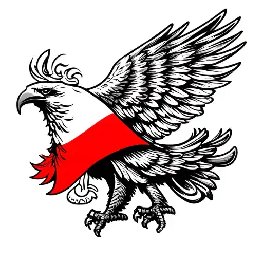Polish Eagle With Maori Flag Incorporated