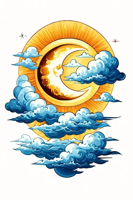 Clouds Sun Moon