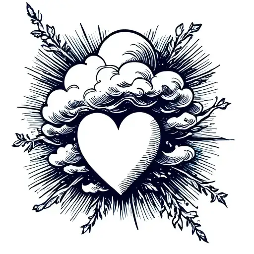 Cloud Linked With A Small White Heart