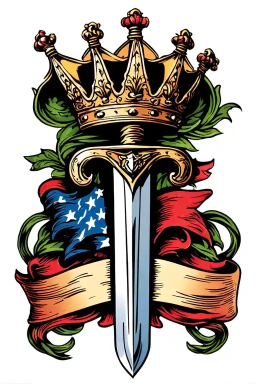 Sword With Crown On Top