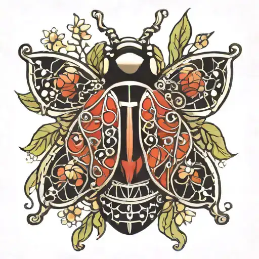 Ladybug Made Of Stained Glass