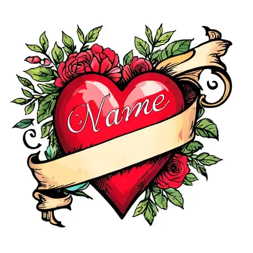 Name Inside A Heart