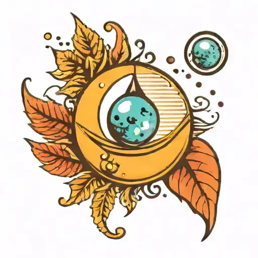 Waxing Moon And A Drop Of Water