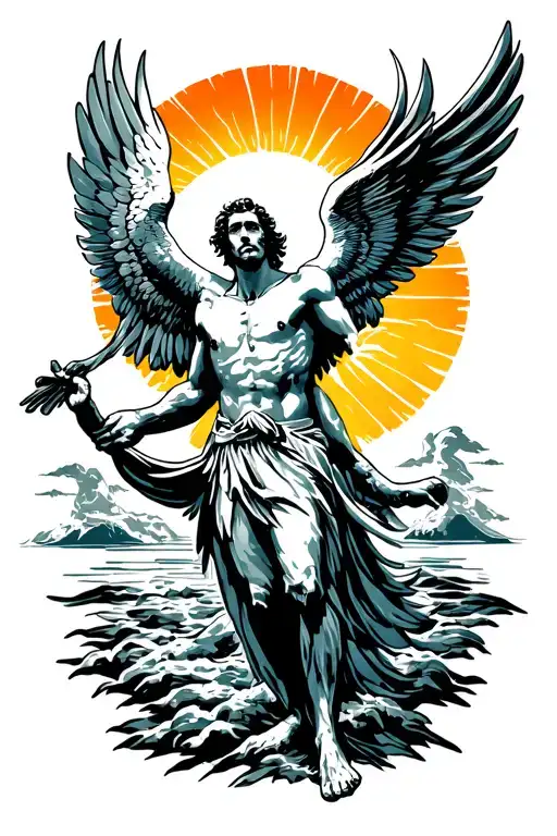 Icarus Advacing Towards The Sun