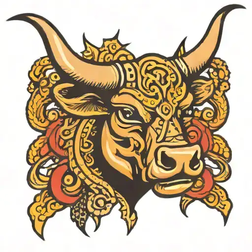 Bulls Head With Bolts