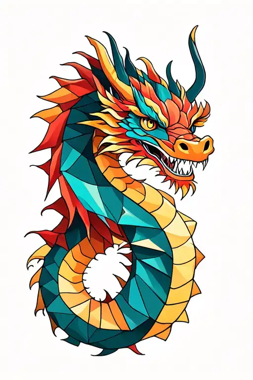 Geometric Dragon Wrapped