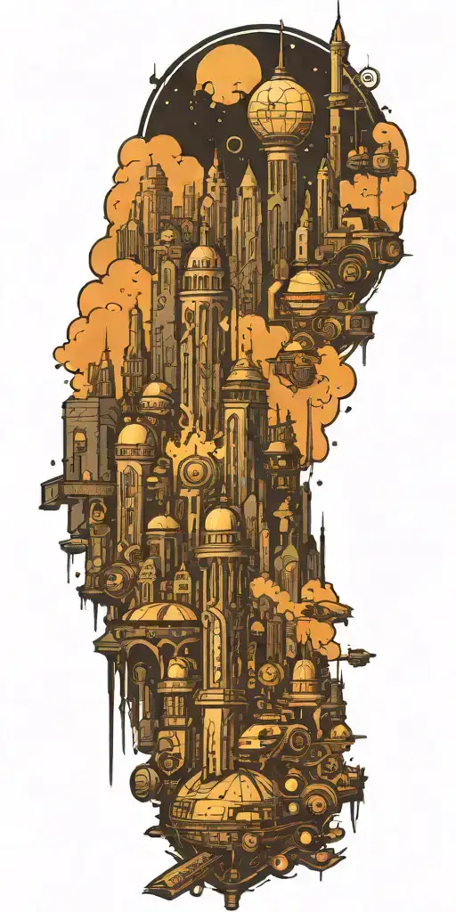 Cyberpunk City With Warhammer 40K Universe