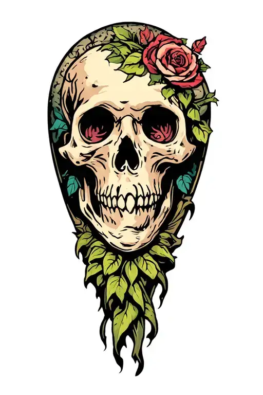 Creepy Graveyard Scene With Tombstones