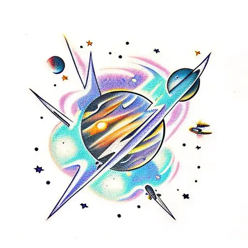 Planets Galaxy Space Stars Meteors