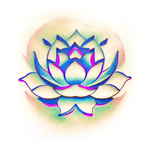 Lotus Flower Pink And Purple