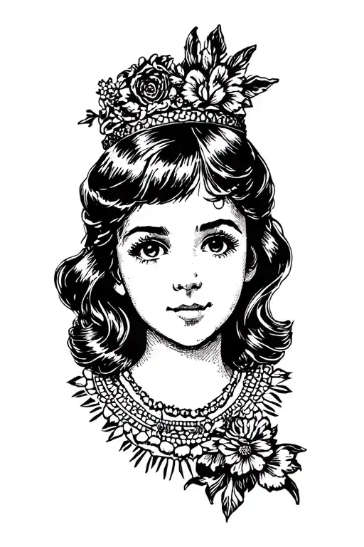 Old School Girl Face