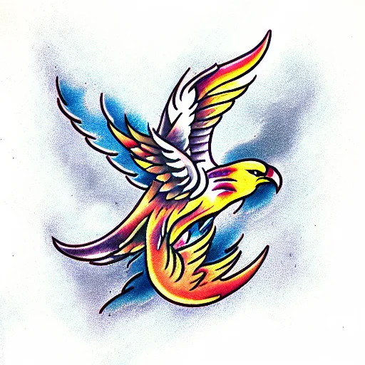 Phoenix With Open Wings
