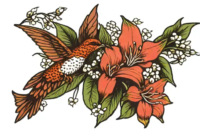 Sternum Hummingbird Lily Of The Valley Flower