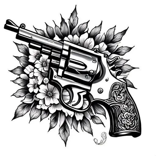 Black And White Revolver