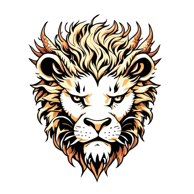 Dragon And Lion Face