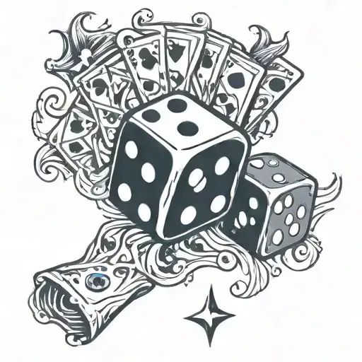 Hand Rolling Dice Symbolizing The Gamble