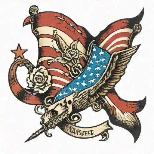 American Flag With 2Nd Ammendment