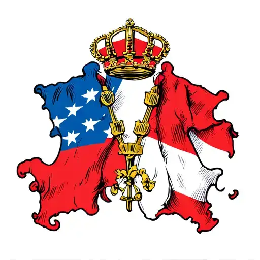 Italy England Flag Intertwined