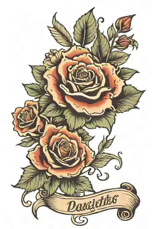 Tattoo For Daughter Who's Name Is Rosie