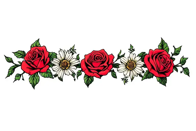 Roses And Mayflowers Intertwined Vines