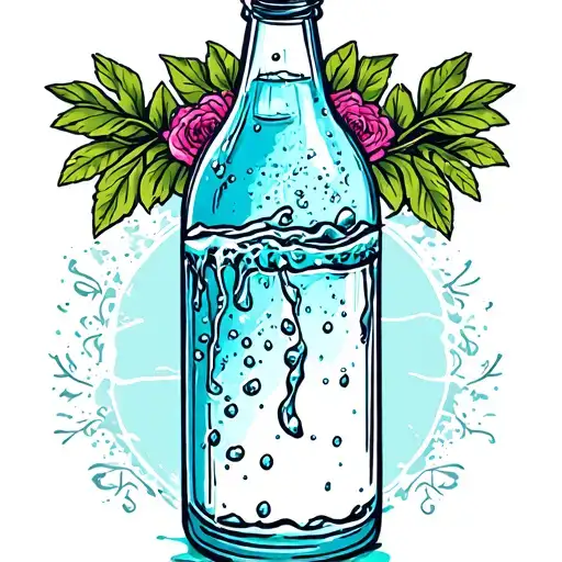 Pink Water In The Bottle